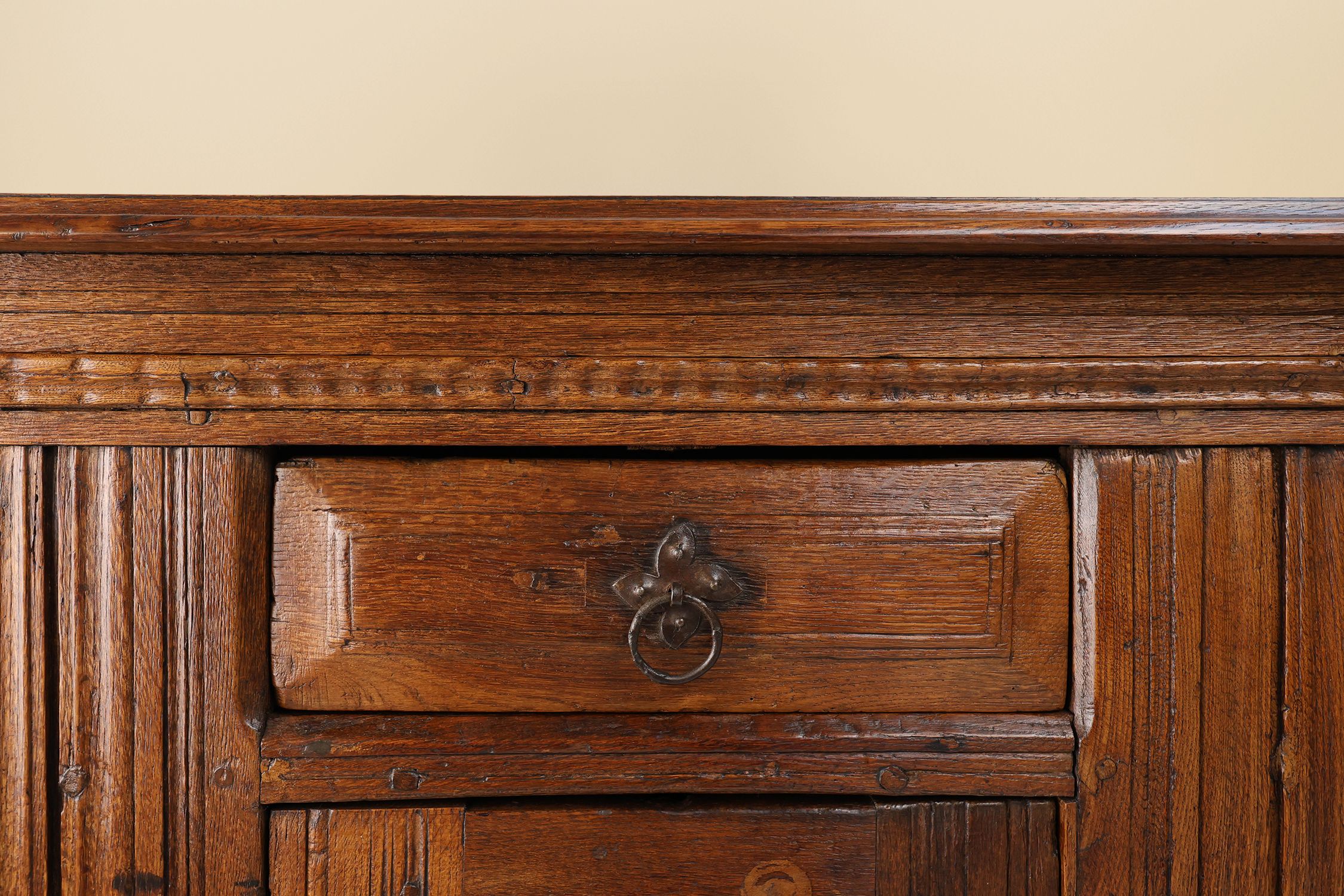 16th Century Belgian hand carved single door cabinet in full oakthumbnail
